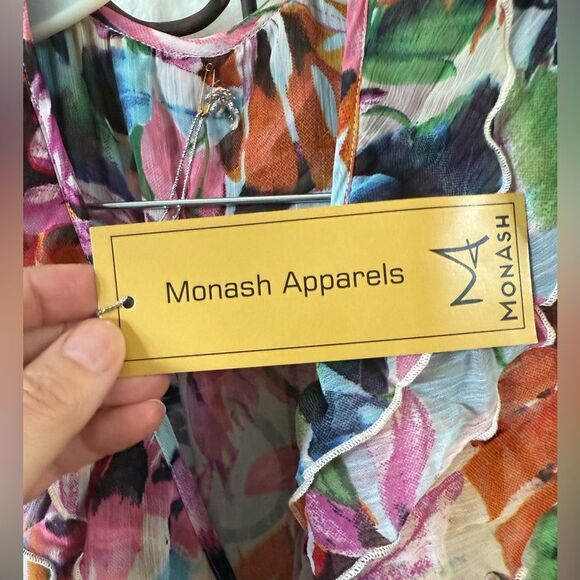 Monash Apparel Floral Chiffon Maxi Dress – NWT – Size S - Picture 8 of 10